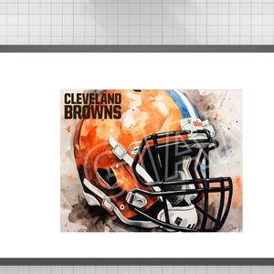 Cleveland Browns Poster/Print 14x11 NFL Football Wall Art | NFL Wall Decor